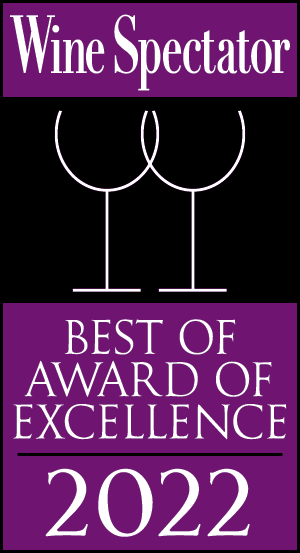 Best of Award of Excellence by Wine Spectator