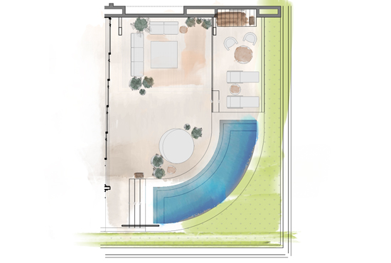 ATELIER Playa Mujeres - INSPIRA Master Suite Ocean Front - Layout Terrace