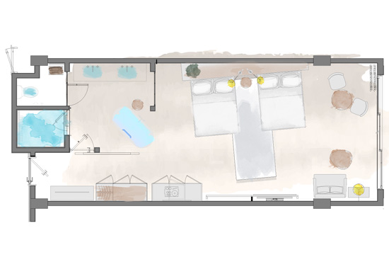 ATELIER Playa Mujeres - INSPIRA Terrace Suite - 2-Double - Layout